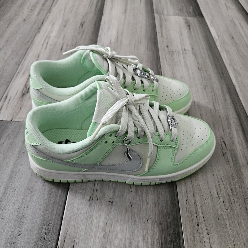 Mint Green and White Sneakers